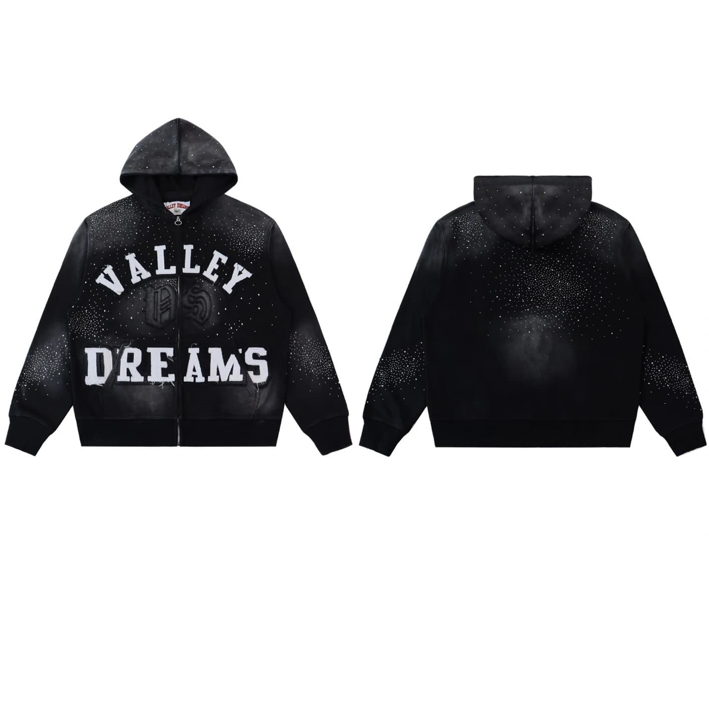 Vale Forever Classico Zip Up Hoodie - Black