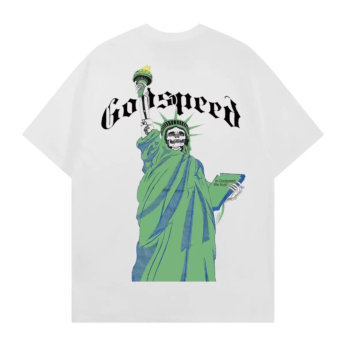T-shirt Oversize GodSpeed - Liberty Torch - White