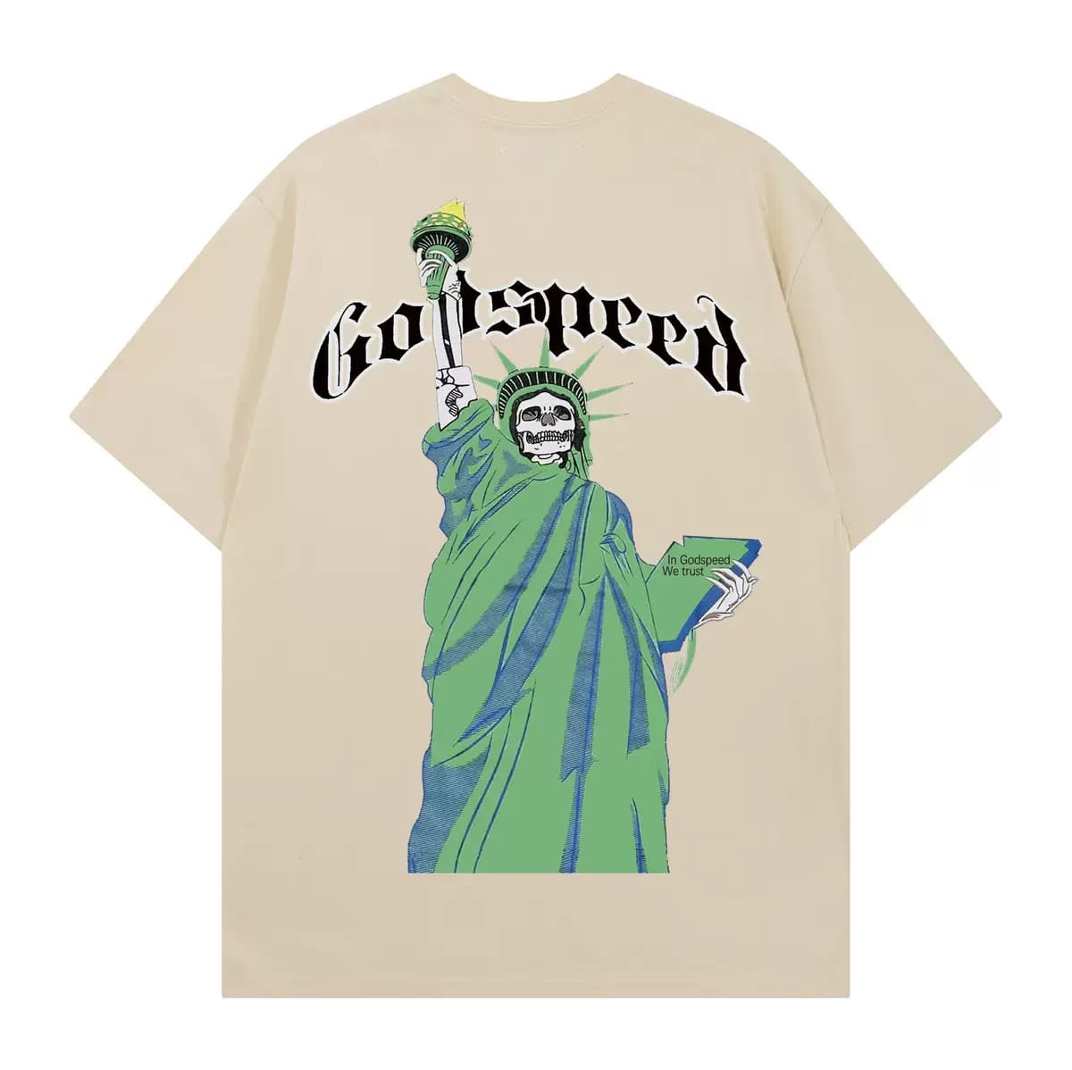 T-shirt Oversize GodSpeed - Liberty Torch - Crema