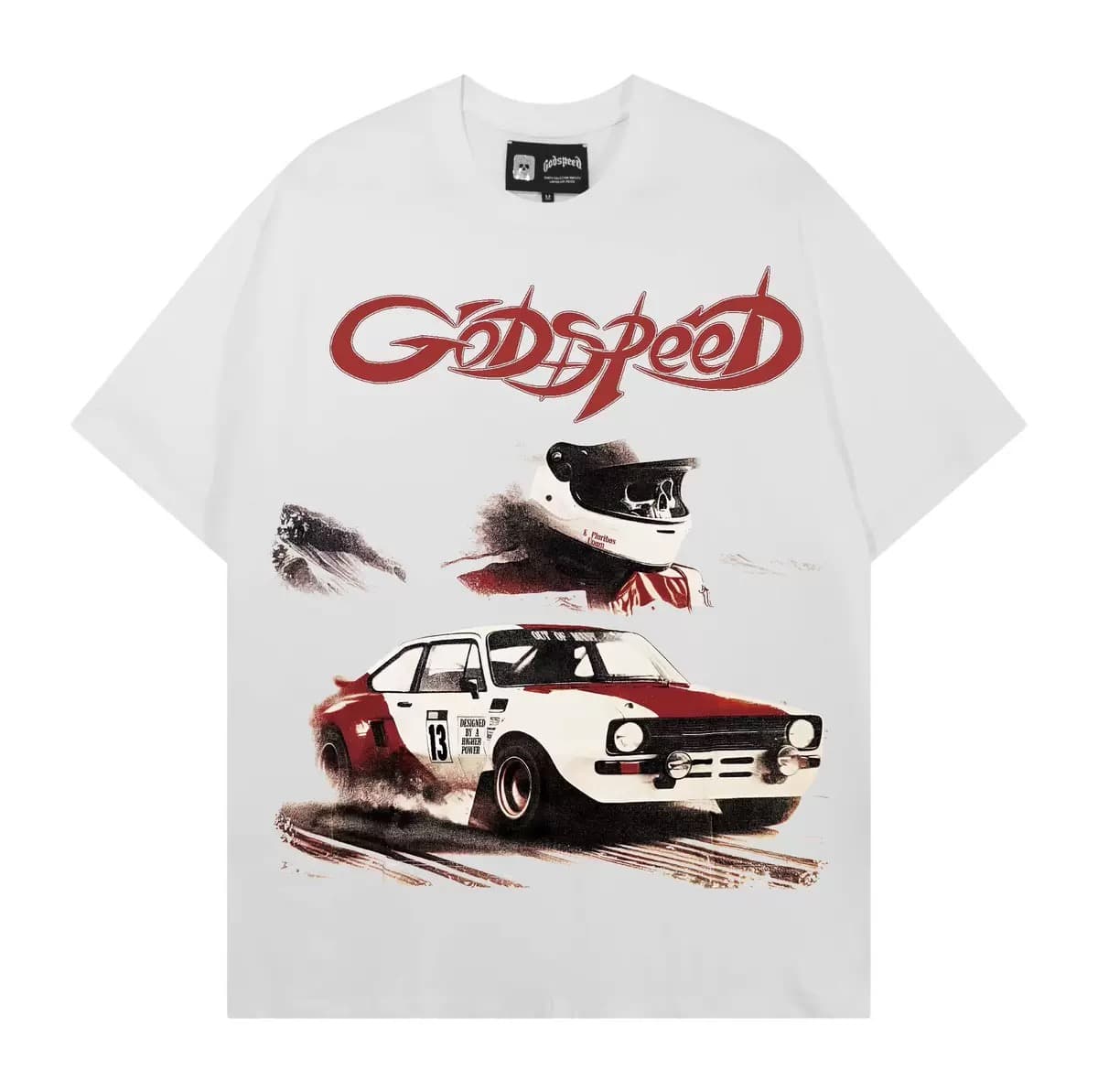 T-shirt Oversize GodSpeed - Desert Rally - White