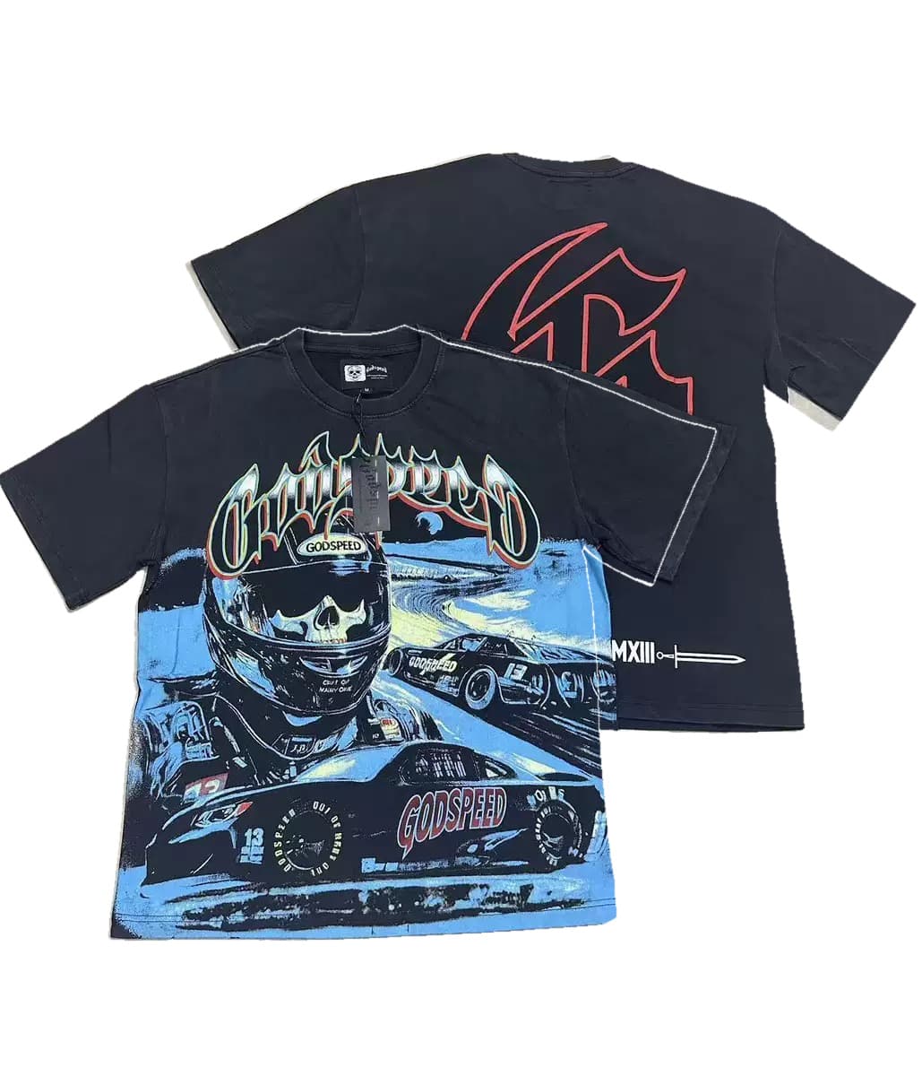 T-shirt Oversize GodSpeed - Future Driver - Black and Blue
