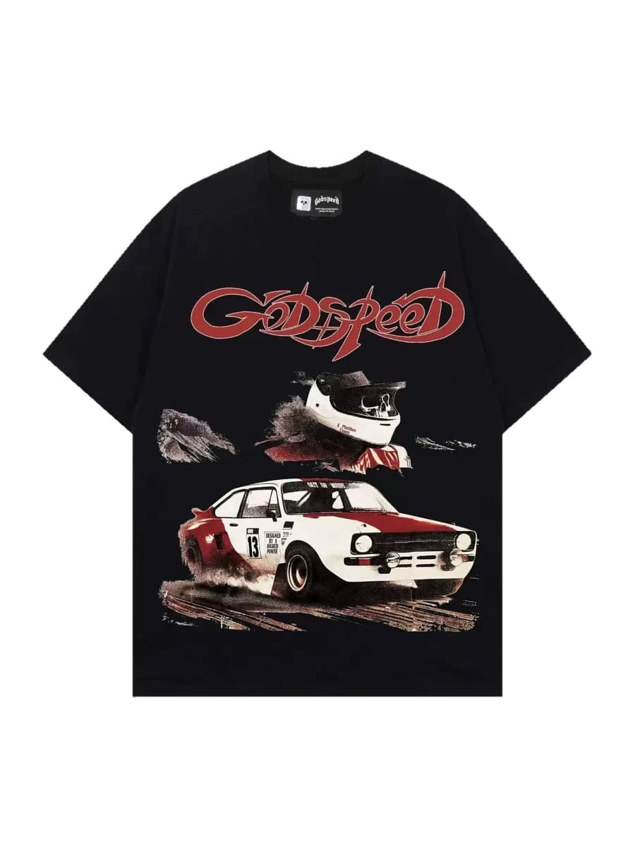T-shirt Oversize GodSpeed - Desert Rally Night - Black