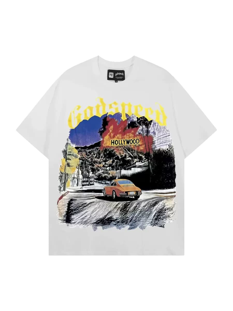 T-shirt Oversize GodSpeed - Hollywood Drive - White