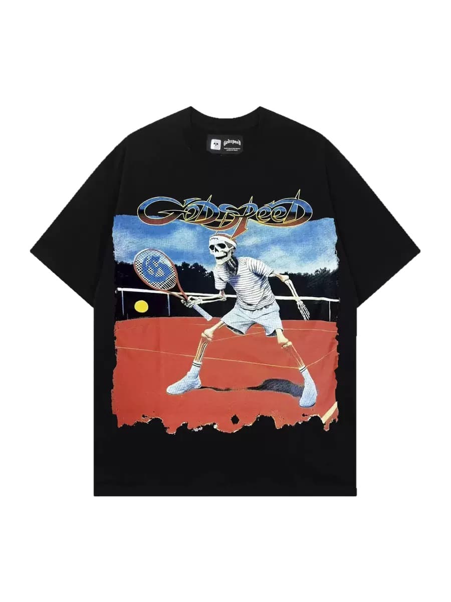 T-shirt Oversize GodSpeed - Tennis Liberty - Black