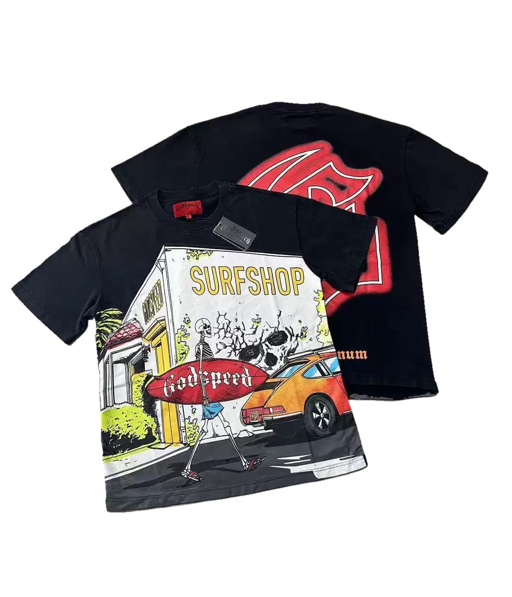 T-shirt Oversize GodSpeed - Surf Shop - Black