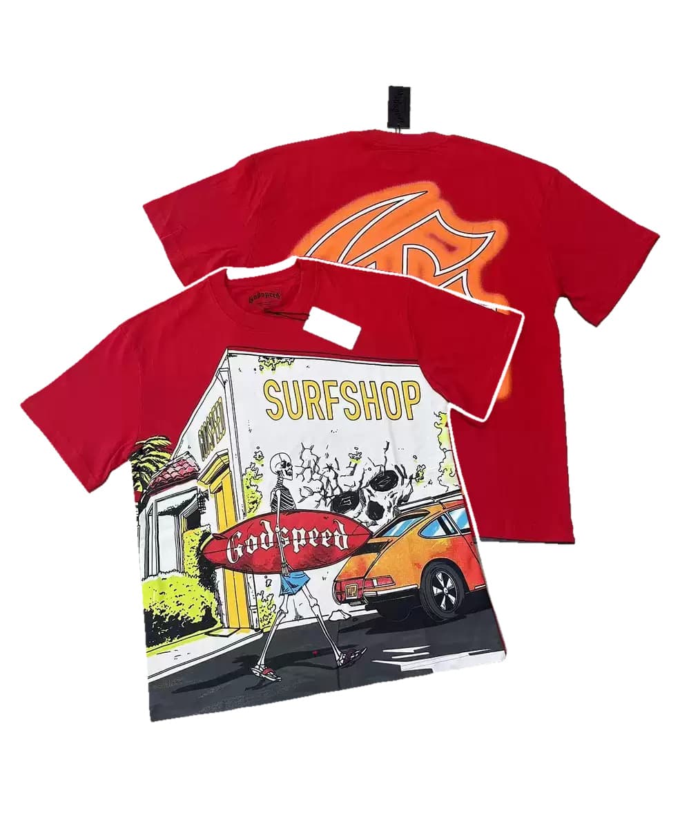 T-shirt Oversize GodSpeed - Surf Shop - Red