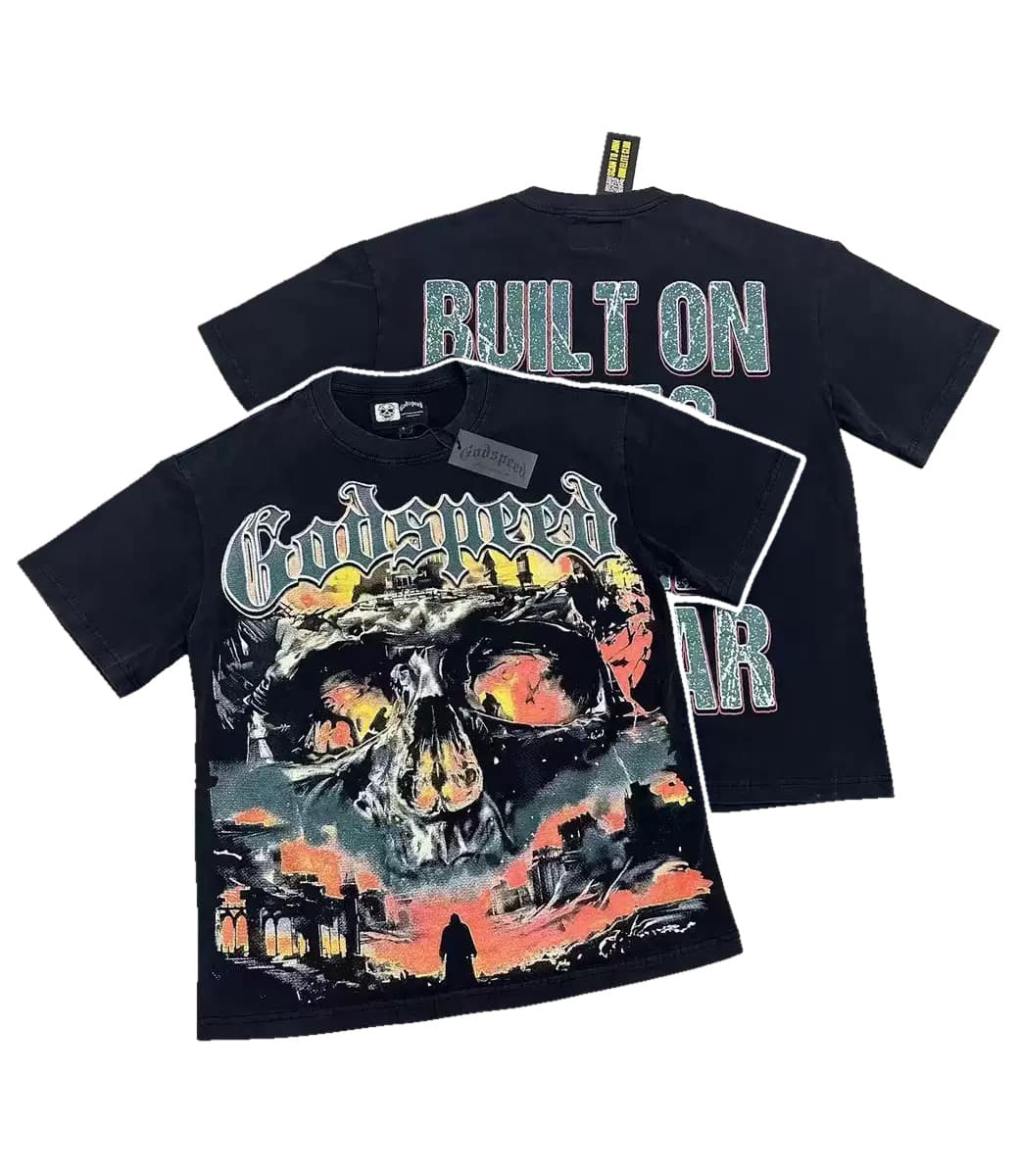 T-shirt Oversize GodSpeed - Built On Fire - Black
