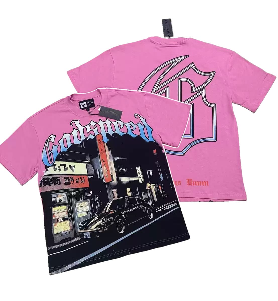 T-shirt Oversize GodSpeed - City Drive - Pink