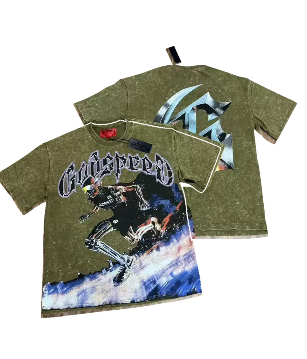 T-shirt Oversize GodSpeed - Snowboard - Oliva
