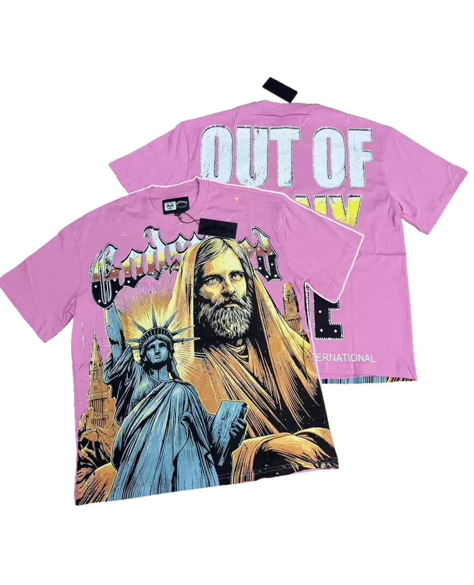 T-shirt Oversize GodSpeed - Out Of Many Liberty - Pink