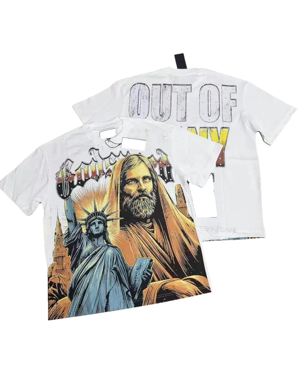 T-shirt Oversize GodSpeed - Out Of Many Liberty - White