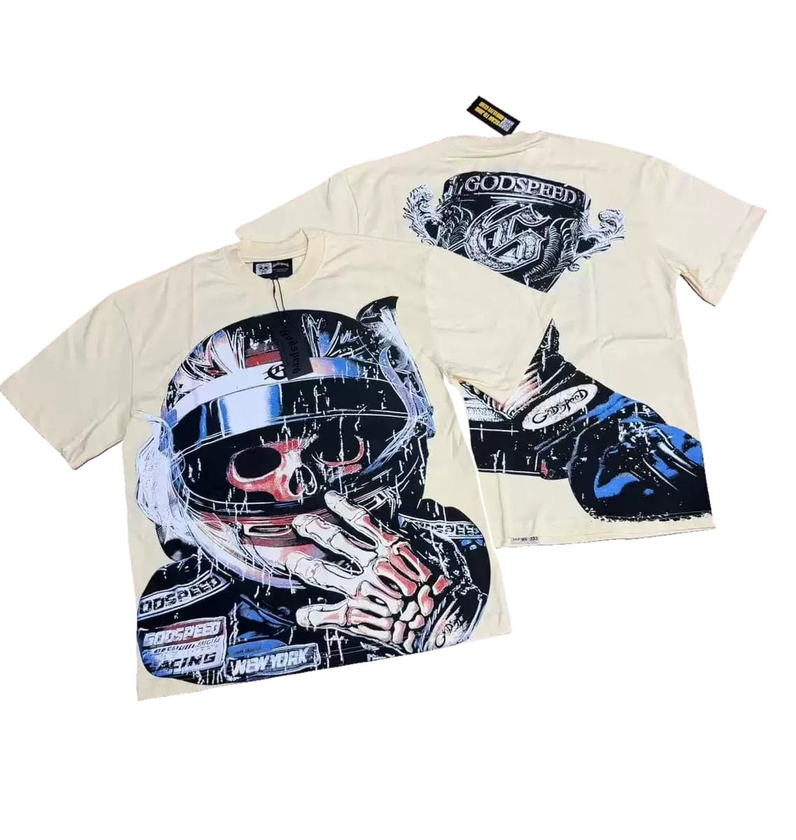 T-shirt Oversize GodSpeed - Astronaut Racer - Crema