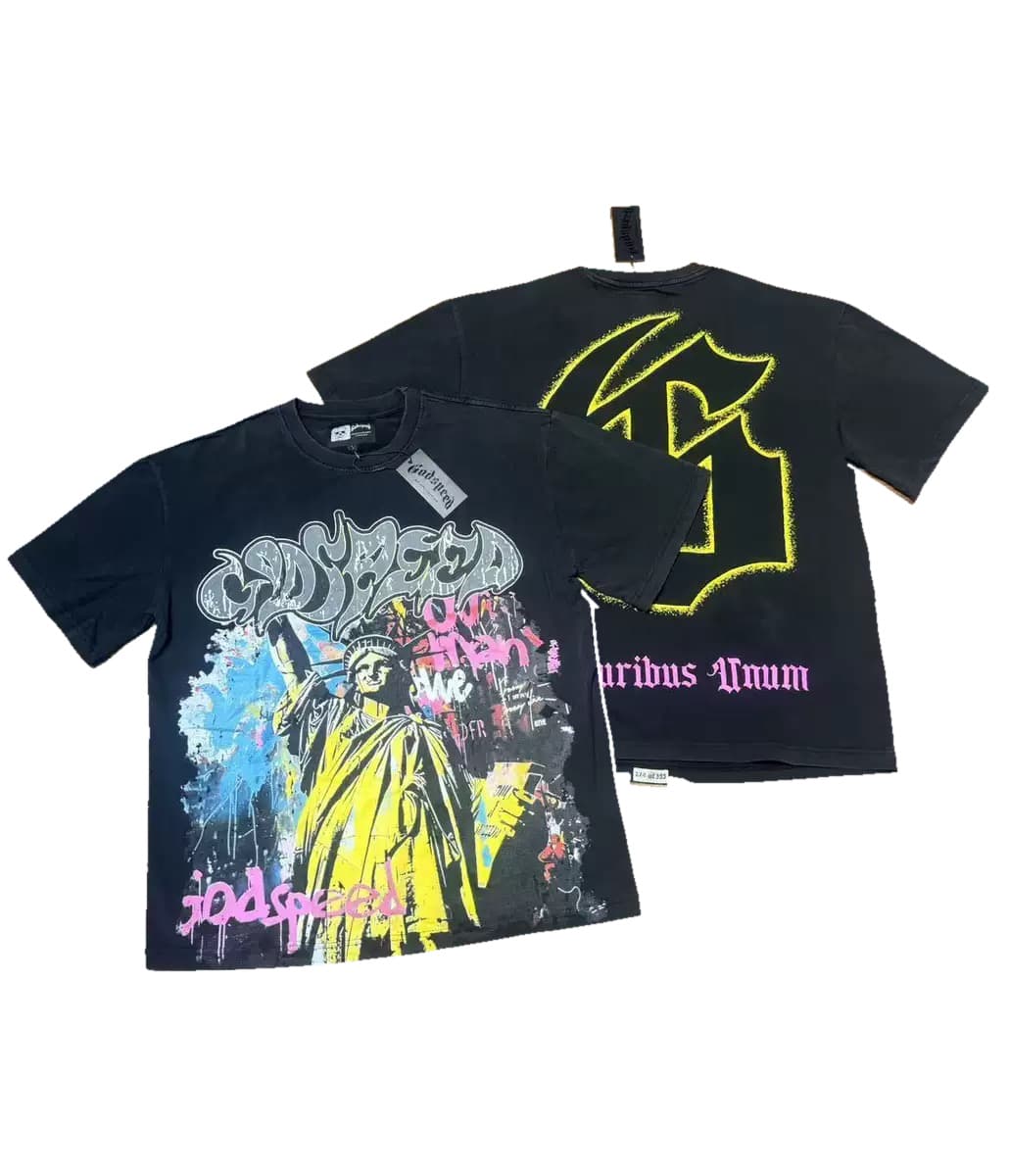 T-shirt Oversize GodSpeed - Neon Revelation - Black