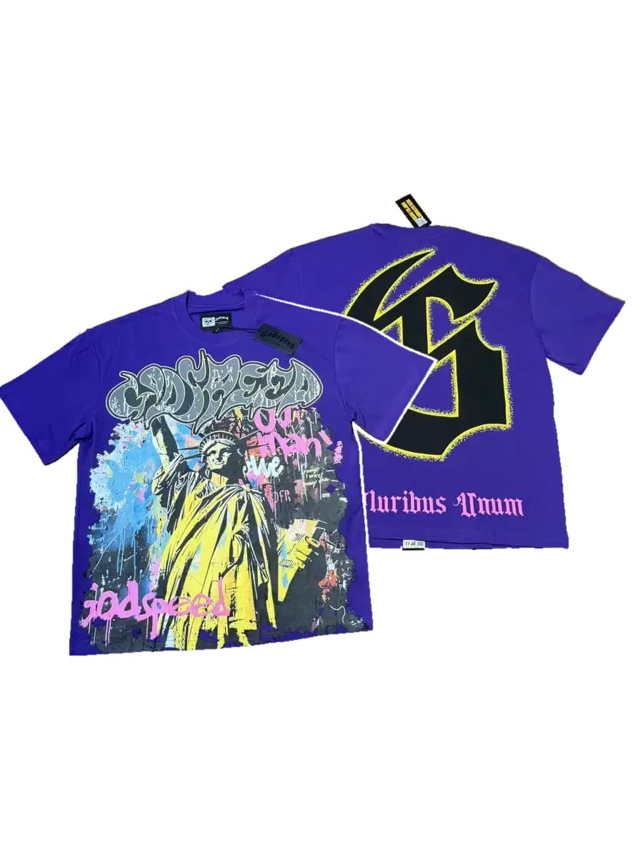 T-shirt Oversize GodSpeed - Neon Revelation - Purple