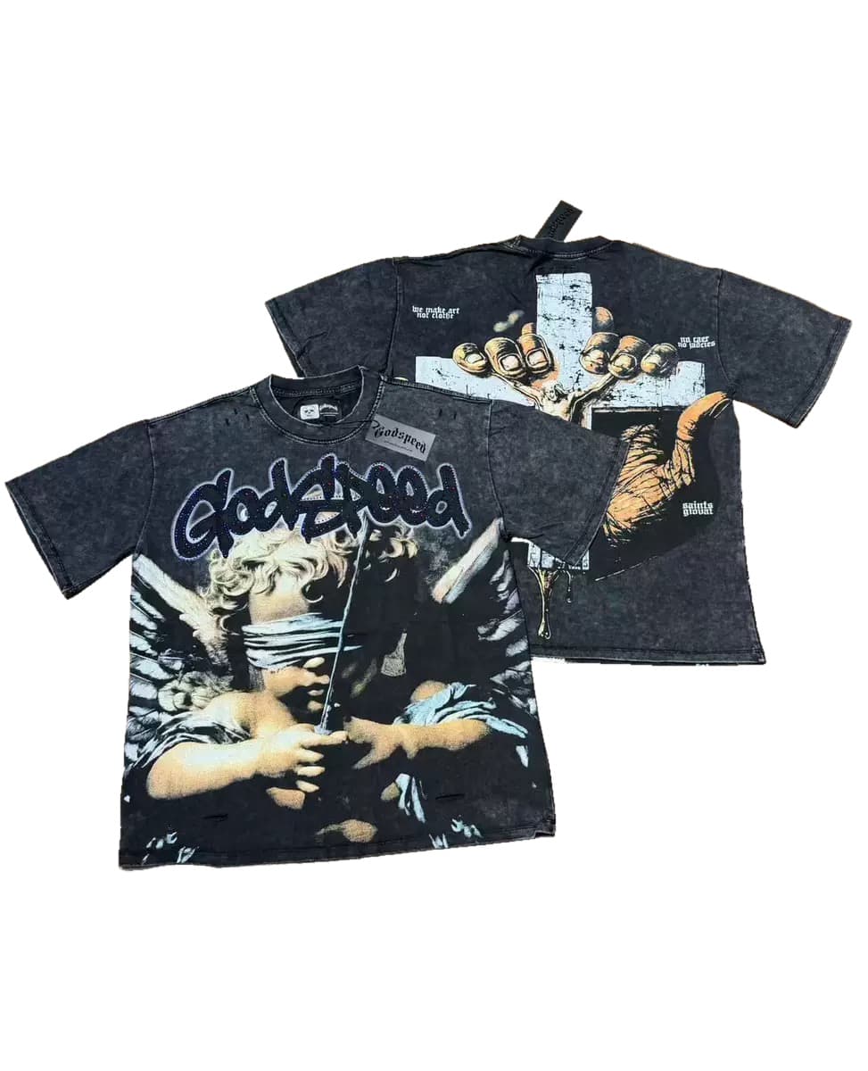 T-shirt Oversize GodSpeed - Checkmate Hand - Black