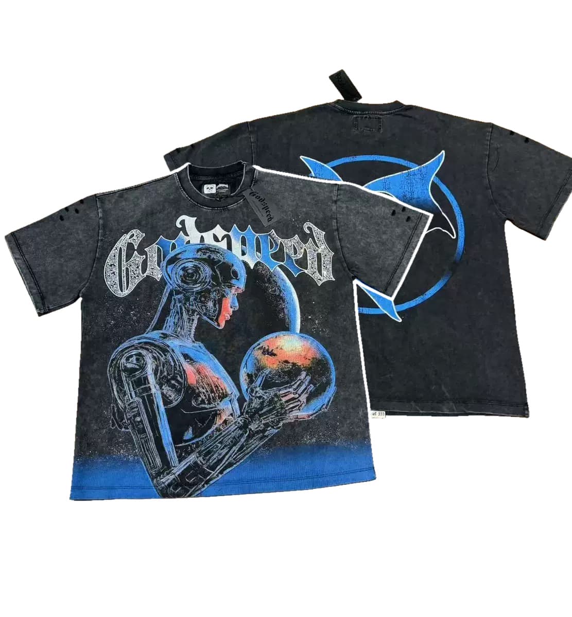 T-shirt Oversize GodSpeed - Space Mission - Black