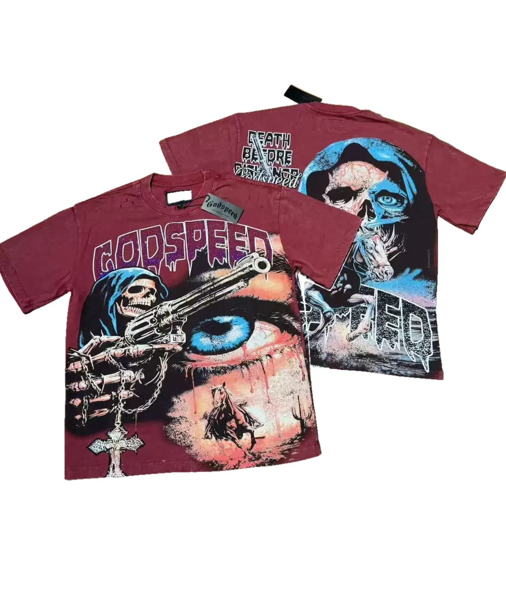 T-shirt Oversize GodSpeed - Vision Cross - Burgundy