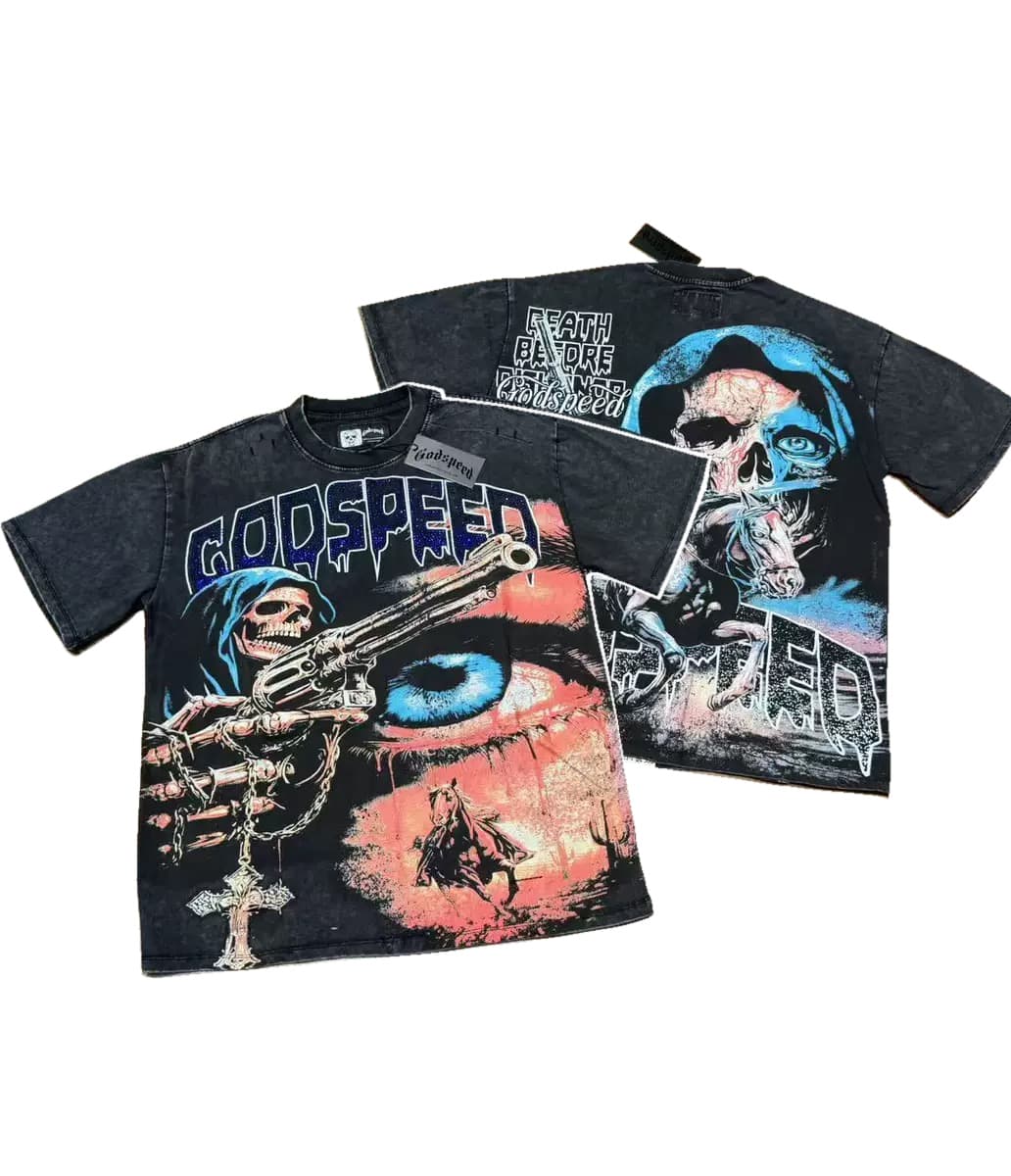 T-shirt Oversize GodSpeed - Vision Cross - Black