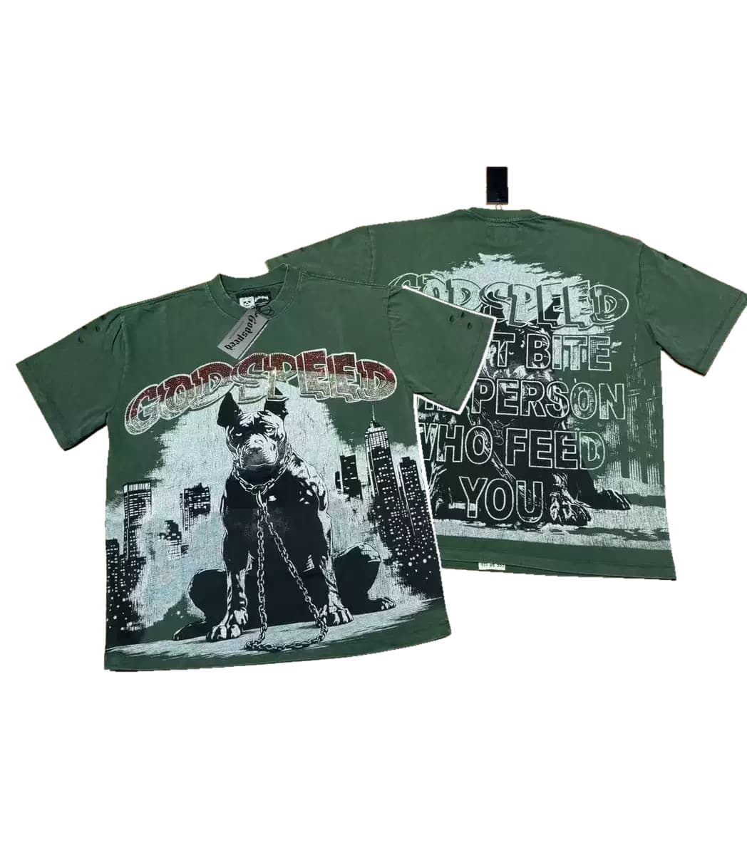 T-shirt Oversize GodSpeed - Human In Reason - Green