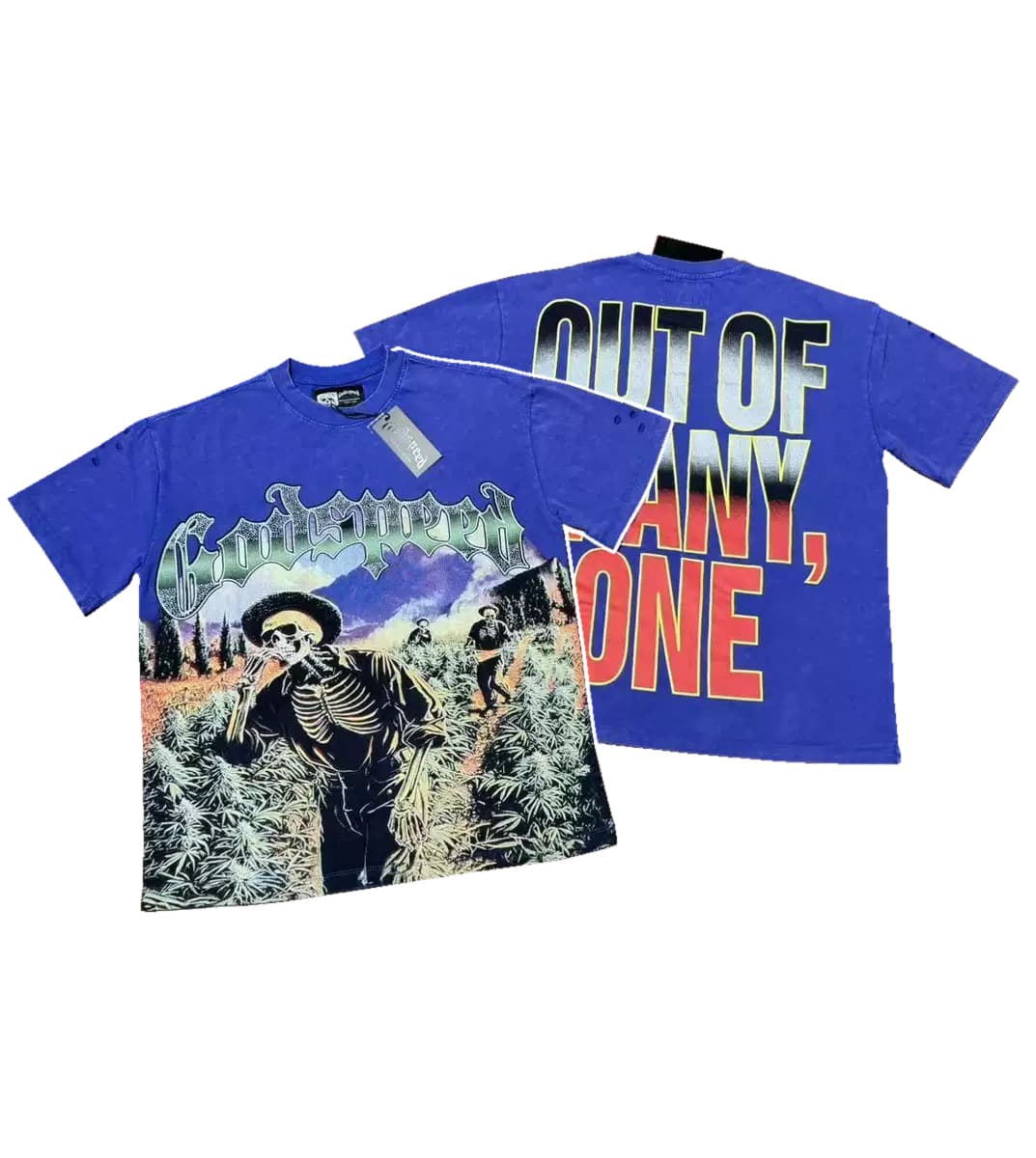T-shirt Oversize GodSpeed - Out Of Many Rider - Blue