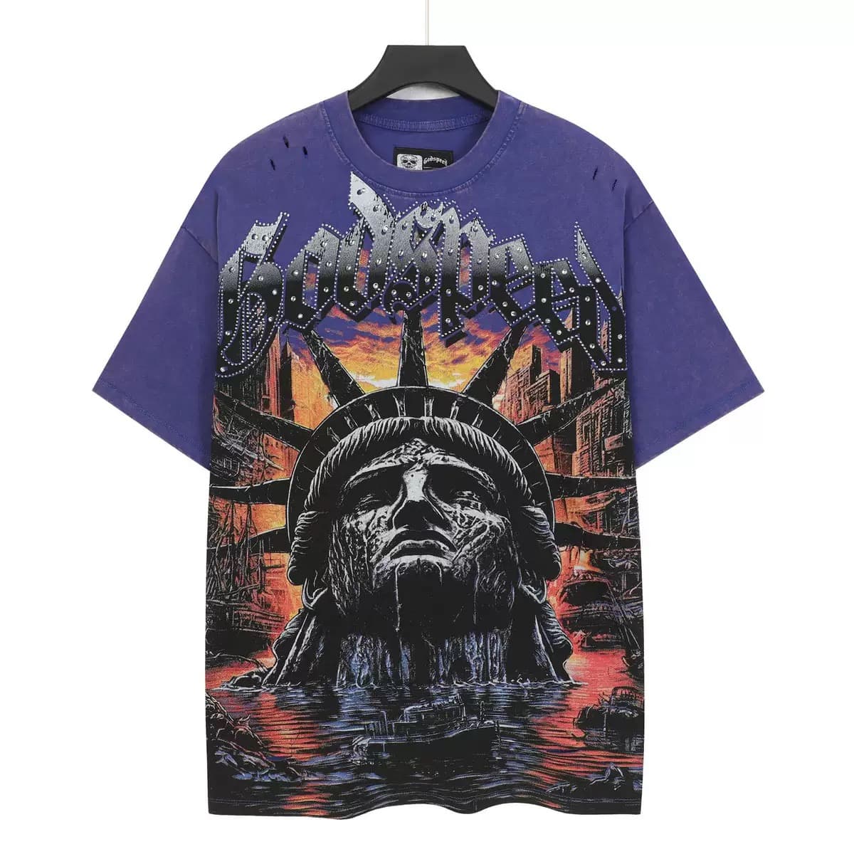 T-shirt Oversize GodSpeed - Statue Crown - Purple