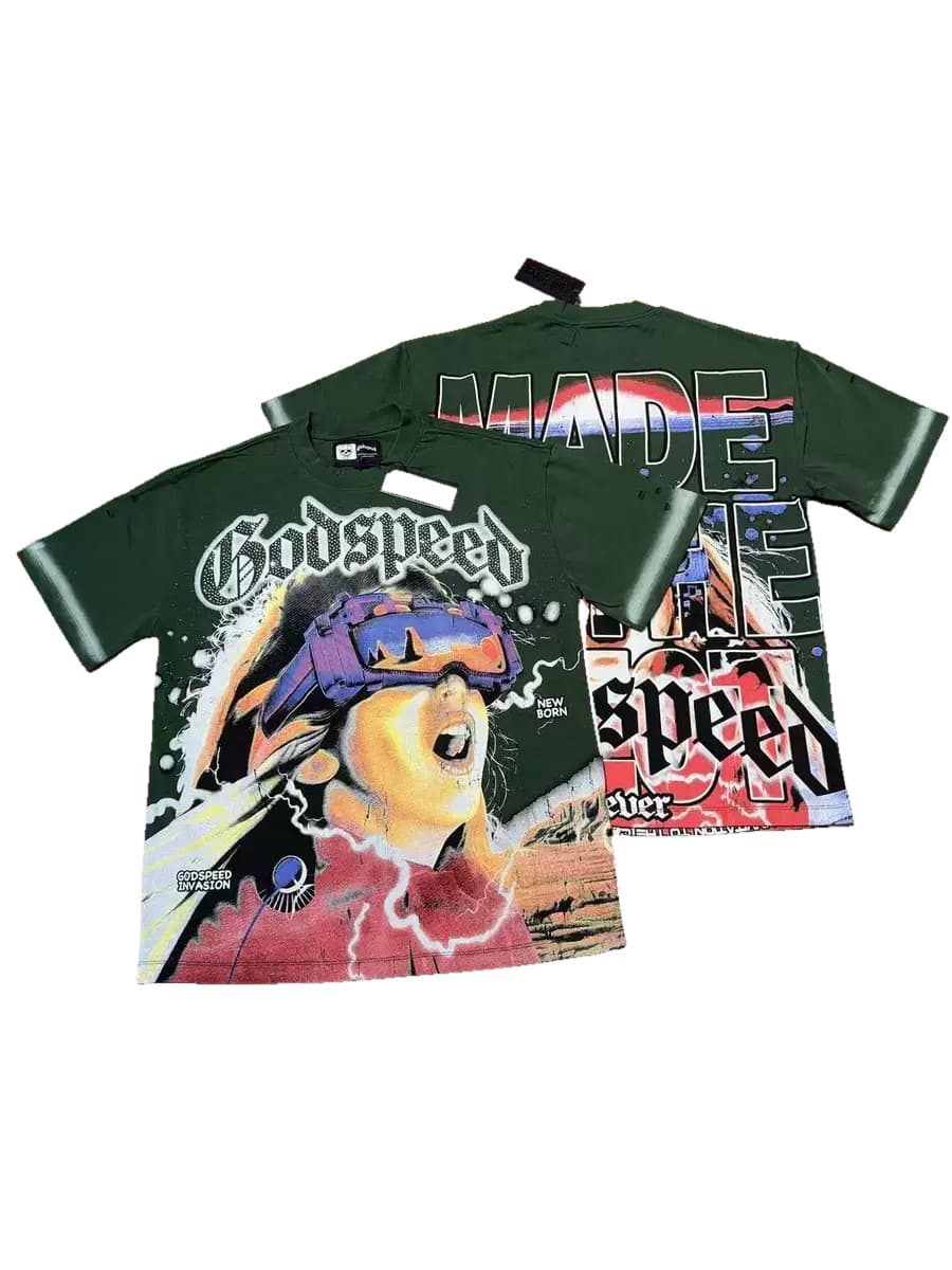 T-shirt Oversize GodSpeed - Made For Football - Green