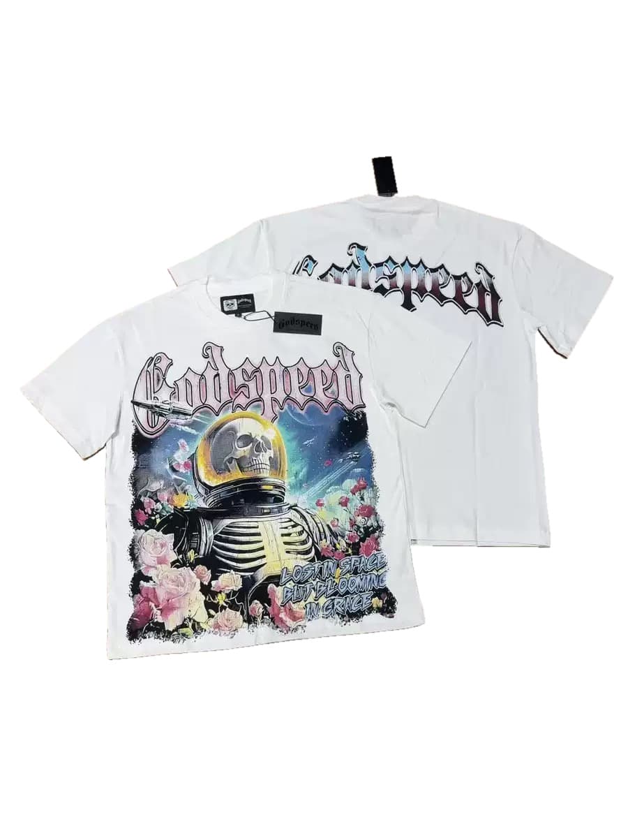 T-shirt Oversize GodSpeed - Cosmic Explorer - White