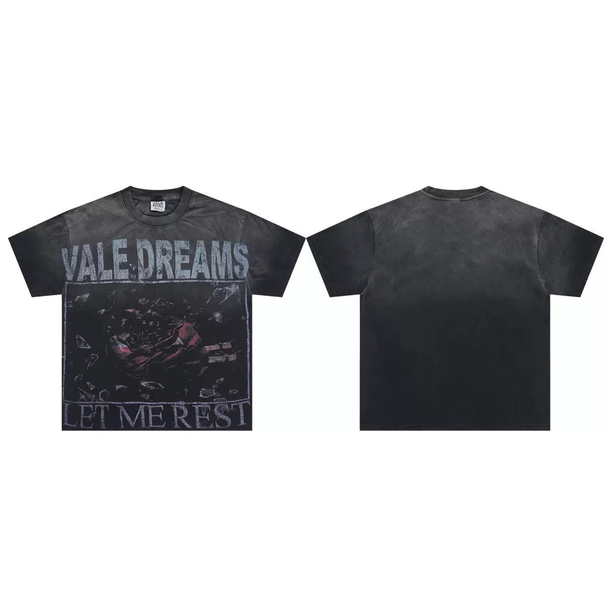 T-shirt Oversize Valley - Let Me Rest - Nero