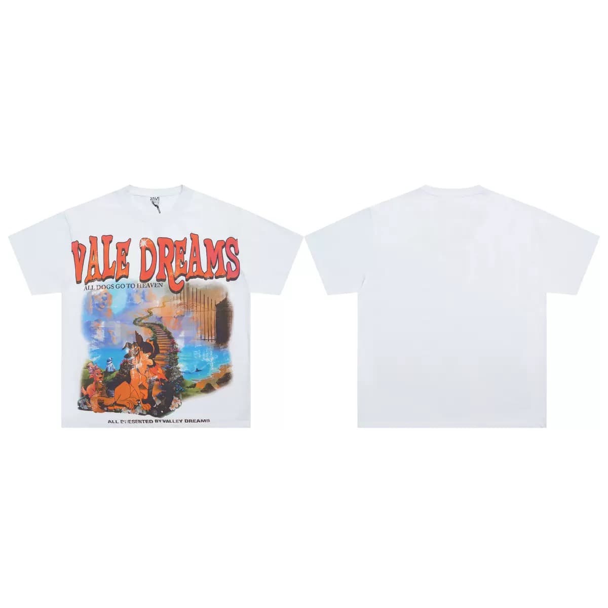 T-shirt Oversize Valley - Orange Vision - Bianco