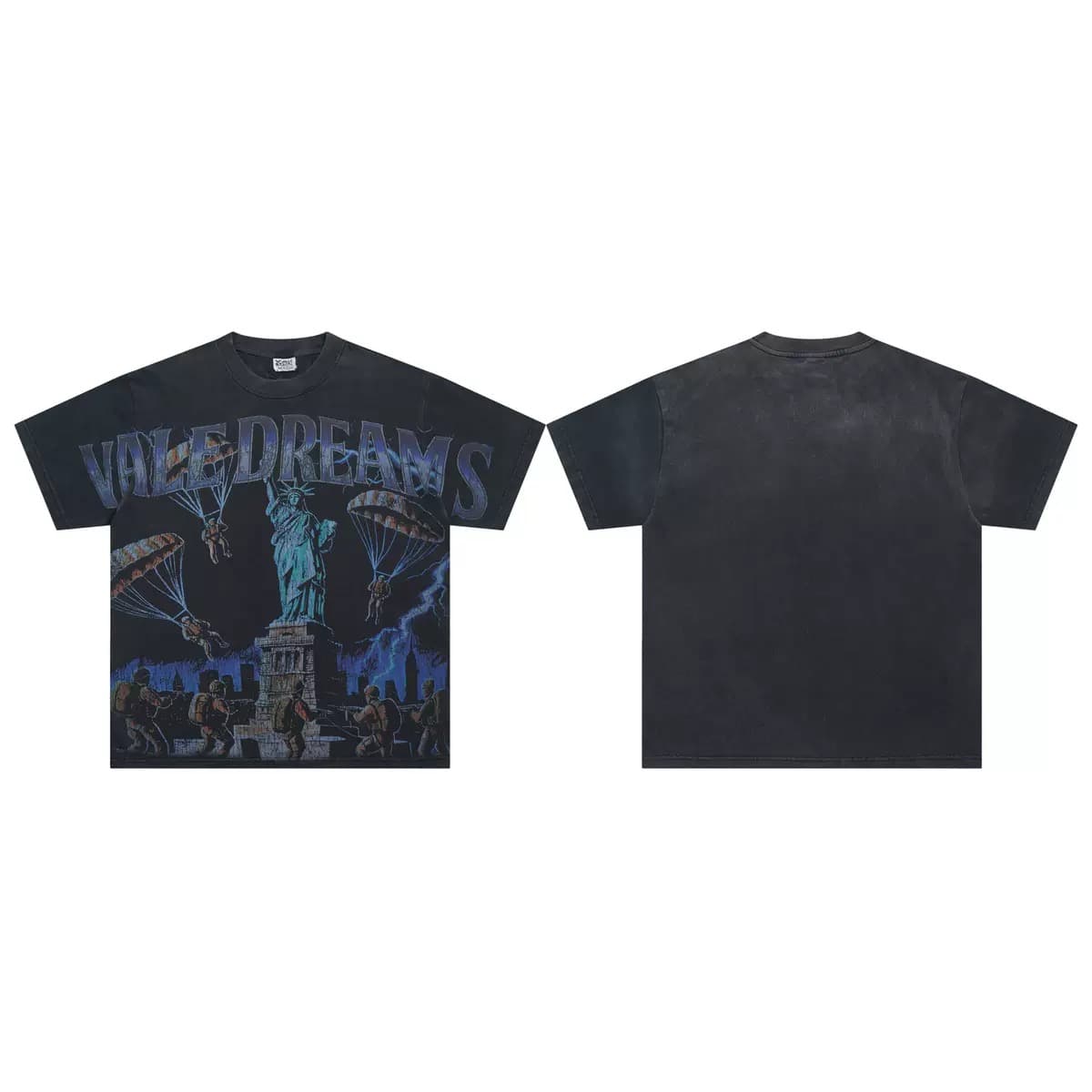 T-shirt Oversize Valley - Dreams Against The World - Nero