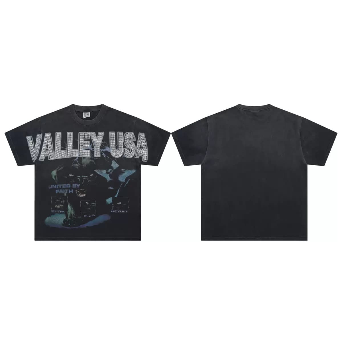 T-shirt Oversize Valley - Valley USA - Nero