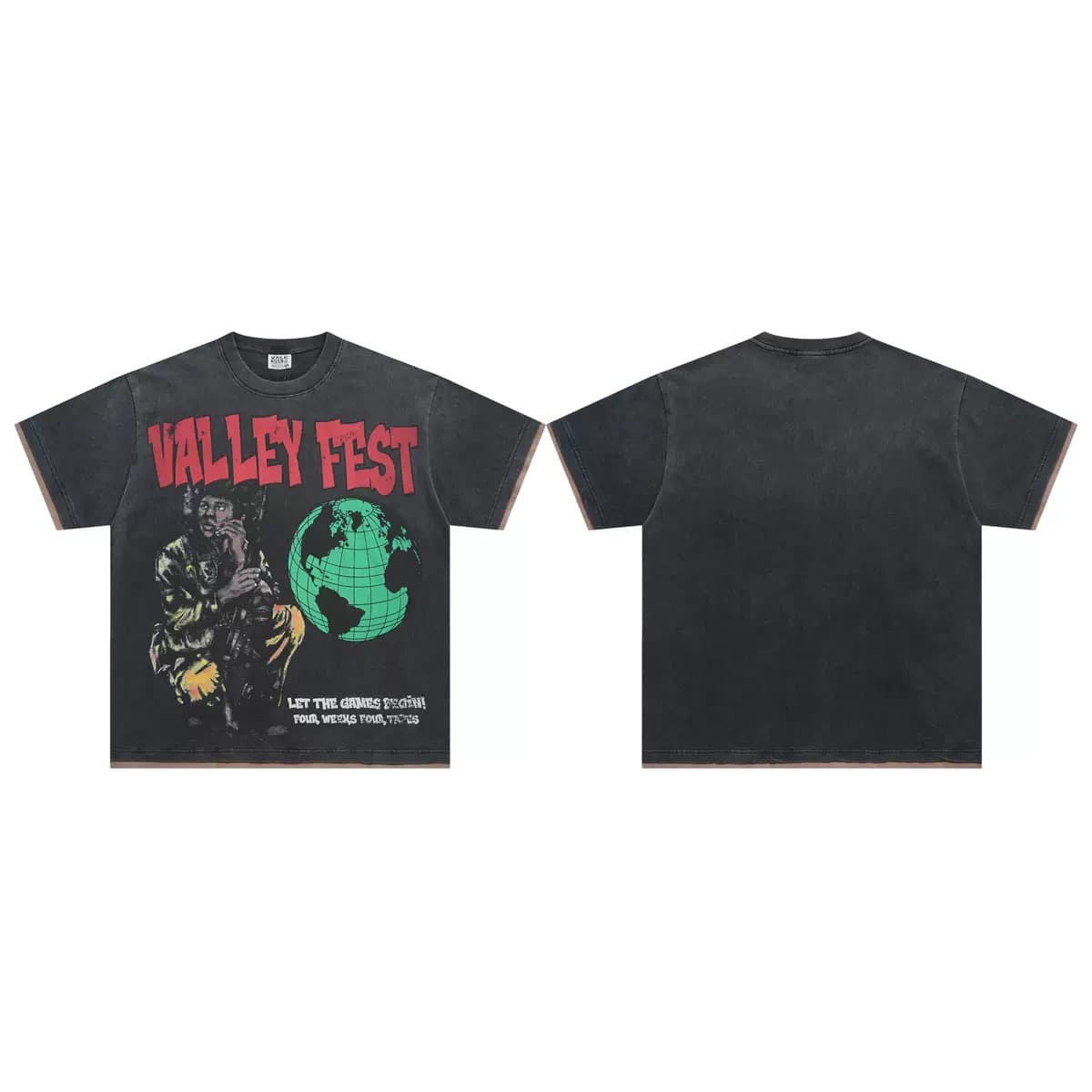 T-shirt Oversize Valley - Valley 1997 Fest - Nero