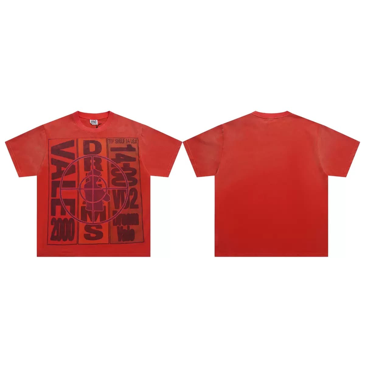 T-shirt Oversize Valley - Valley Dreams Typography - Rosso