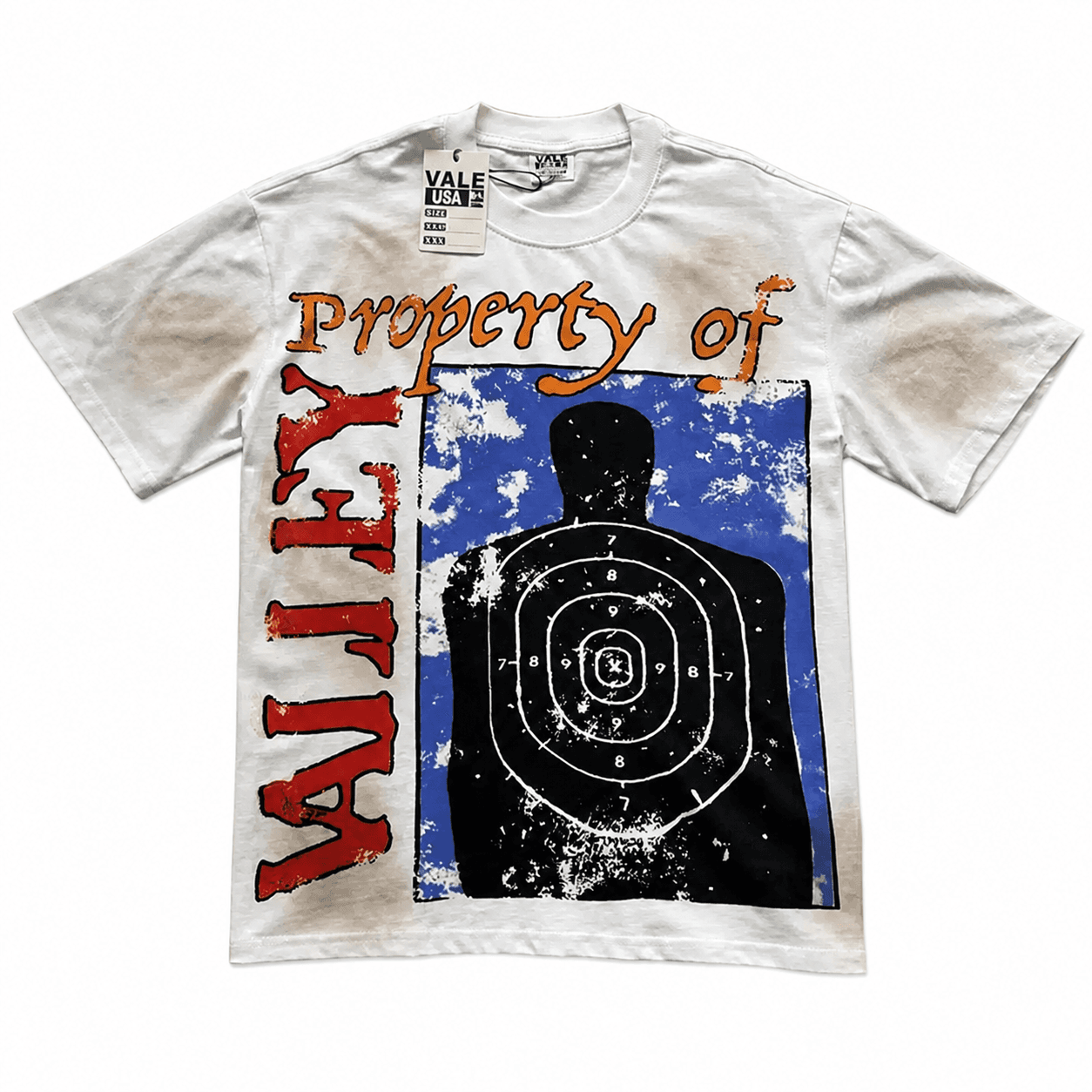 T-shirt Oversize Valley - Target Silhouette - Bianco