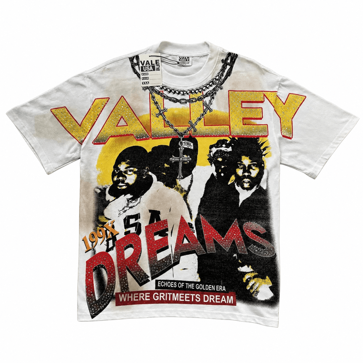 T-shirt Oversize Valley - Grit Portrait - Bianco