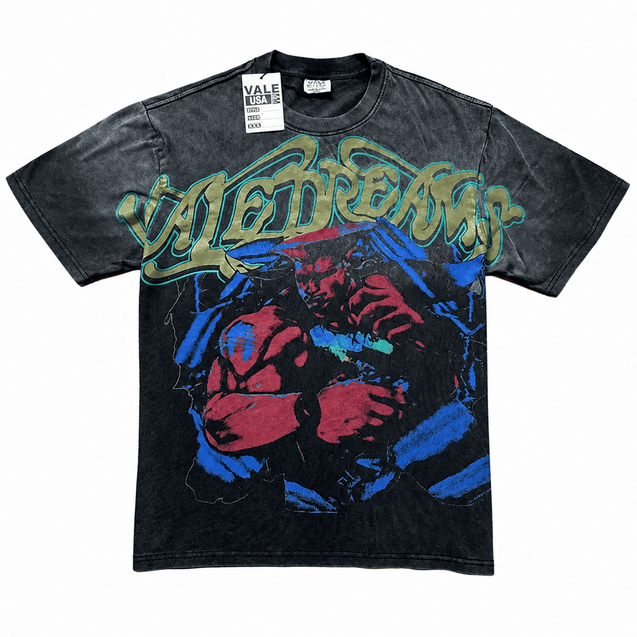 T-shirt Oversize Valley - Fight Night - Nero