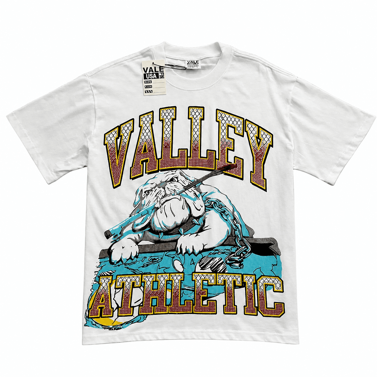 T-shirt Oversize Valley - Bulldog Basketball - Bianco