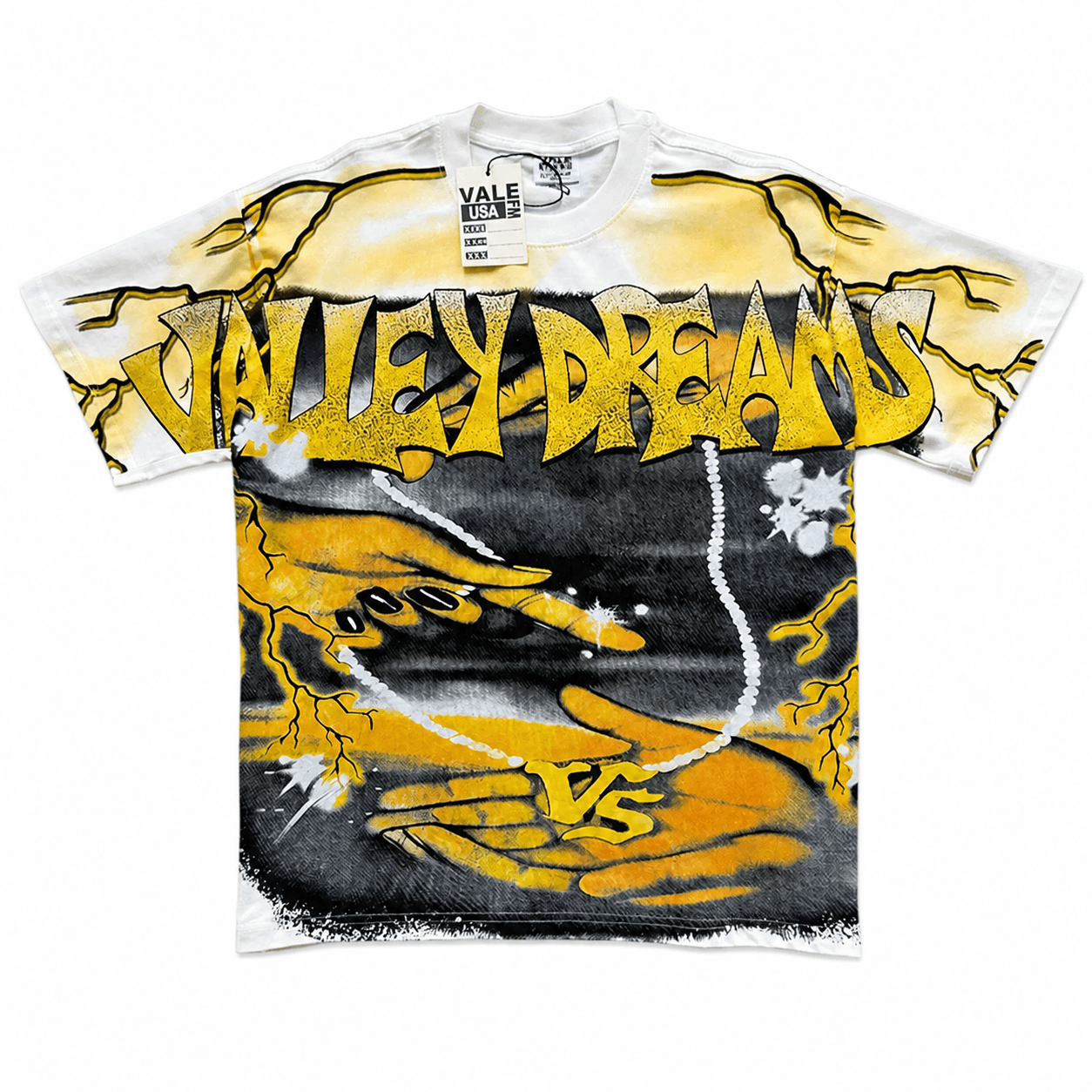 T-shirt Oversize Valley - Valley Dreams Racer - Bianco
