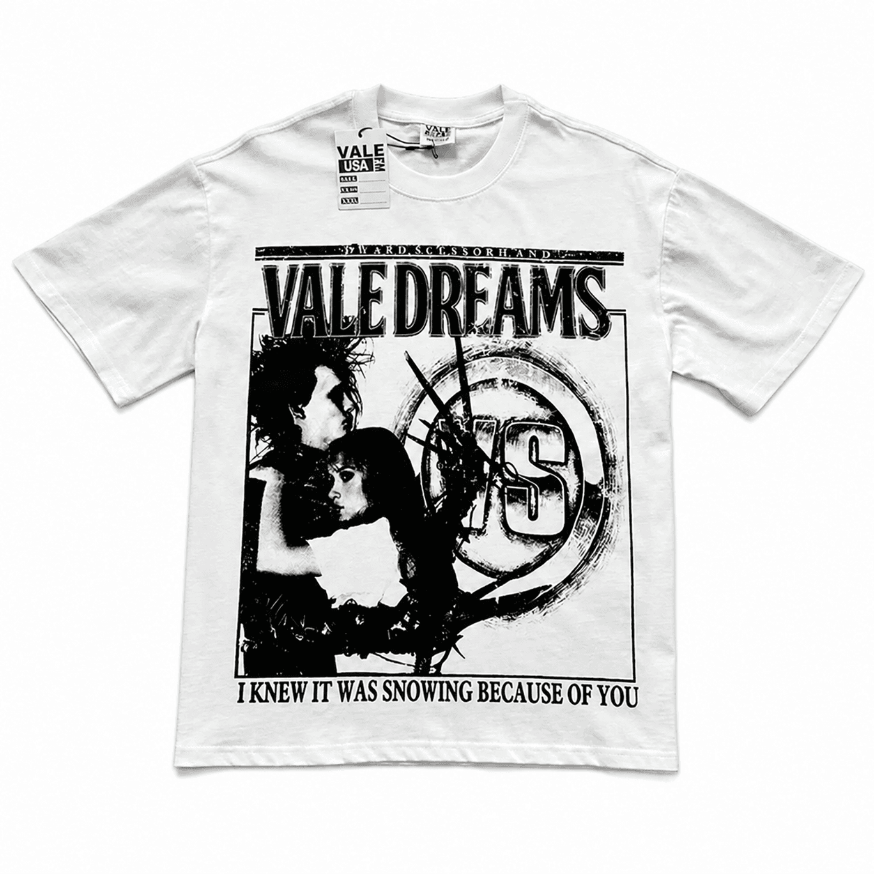 T-shirt Oversize Valley - Dreams Snow Globe - Bianco