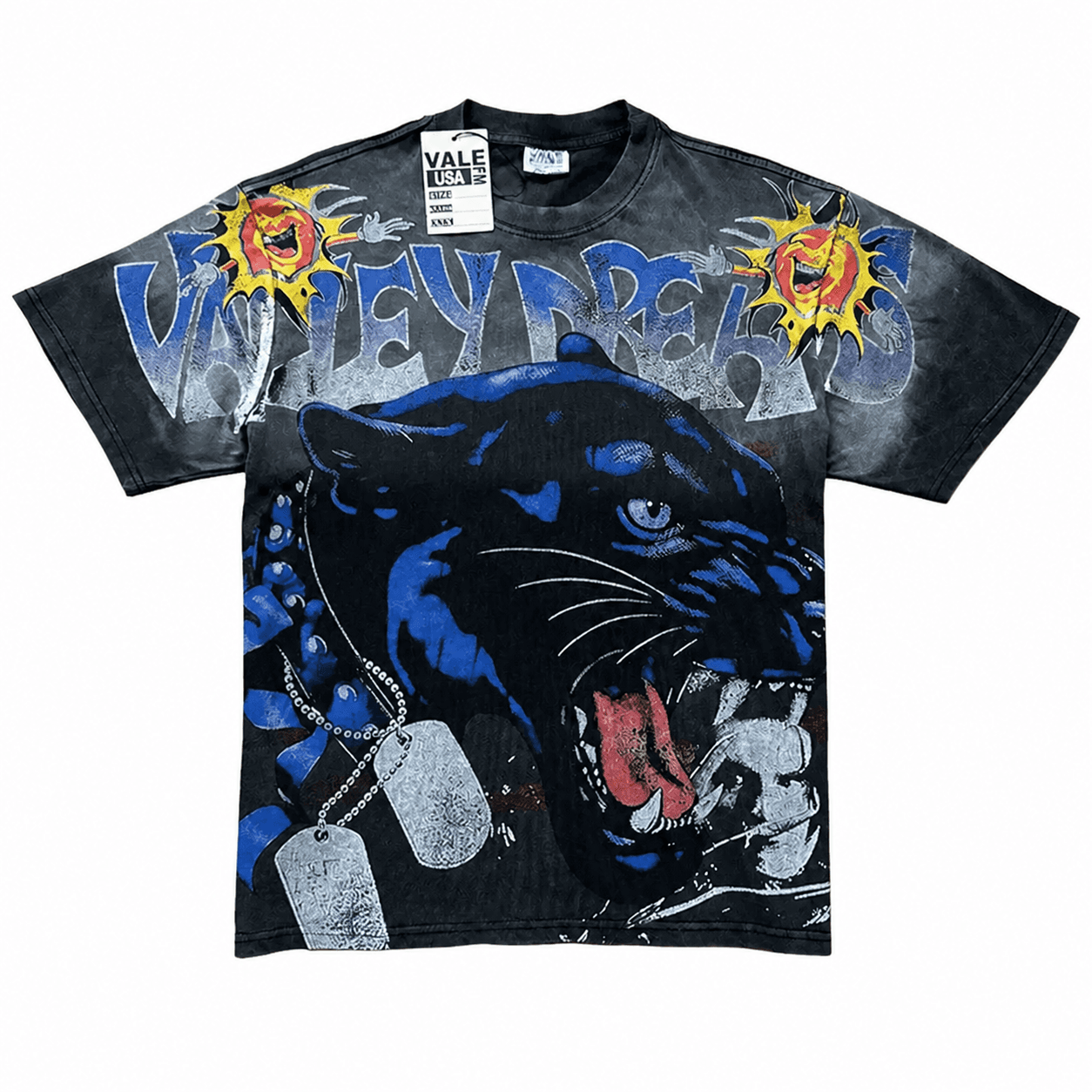 T-shirt Oversize Valley - Emerald Beast - Nero e blu