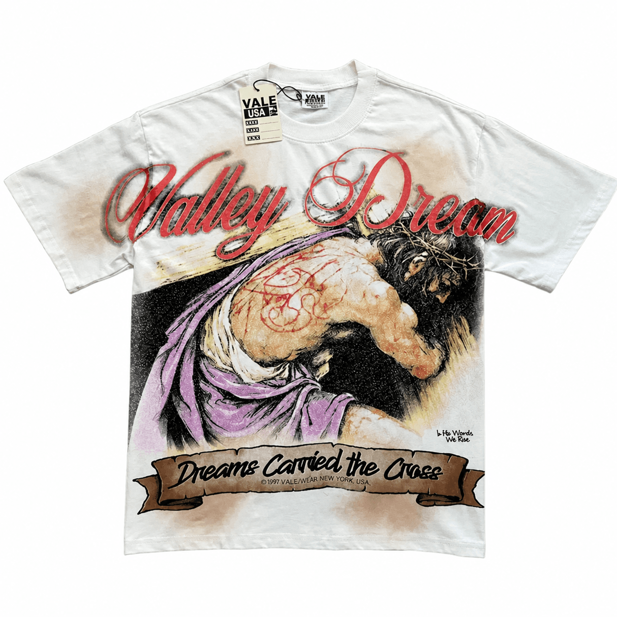 T-shirt Oversize Valley - Carved The Ones - Bianco