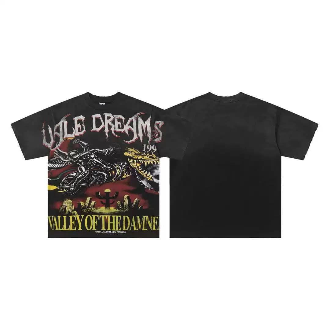 T-shirt Oversize Valley - Valley Of The Damned - Nero