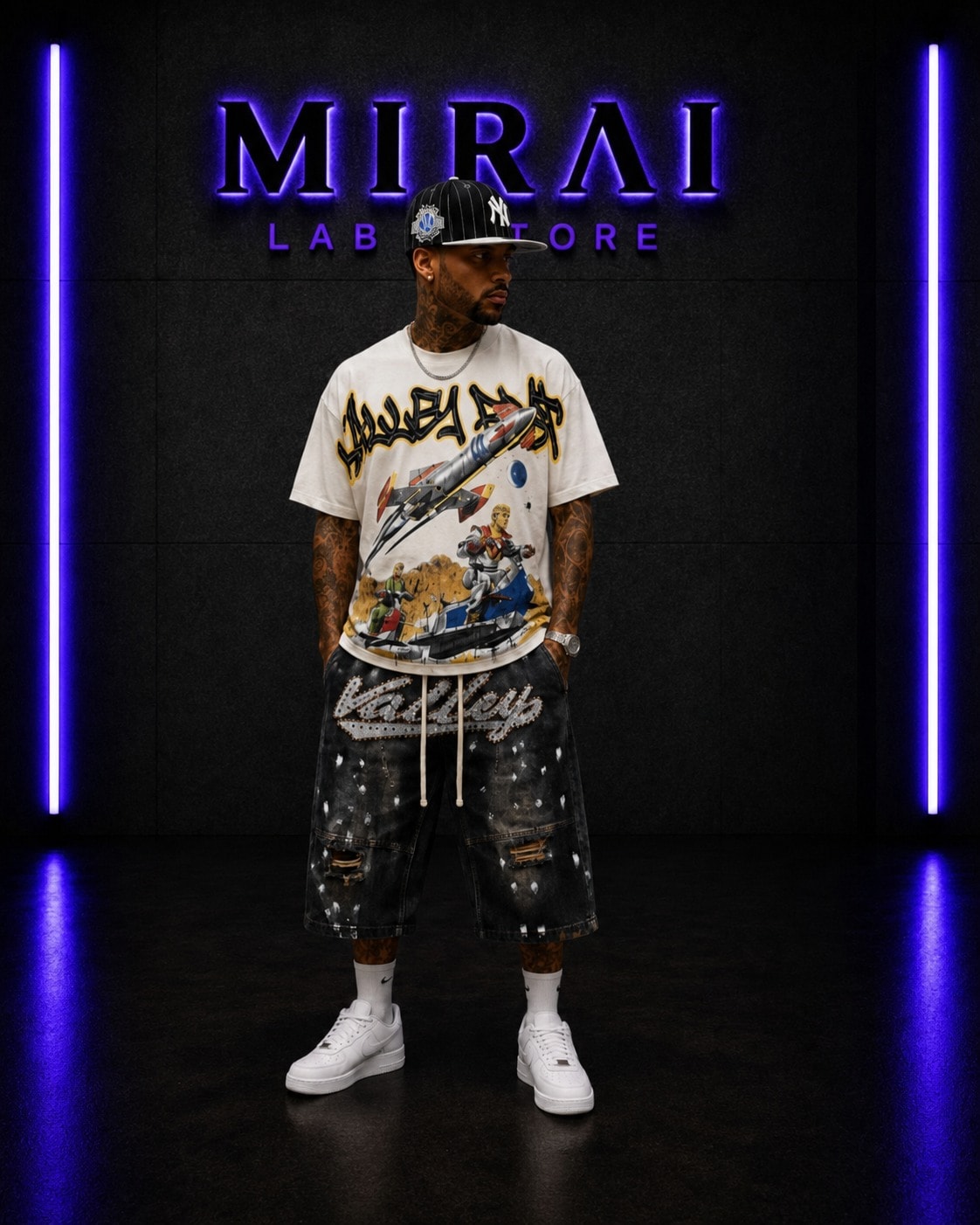 Astro Riders Tee – White