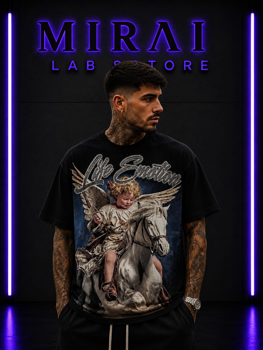 Celestial Rider Tee – Black