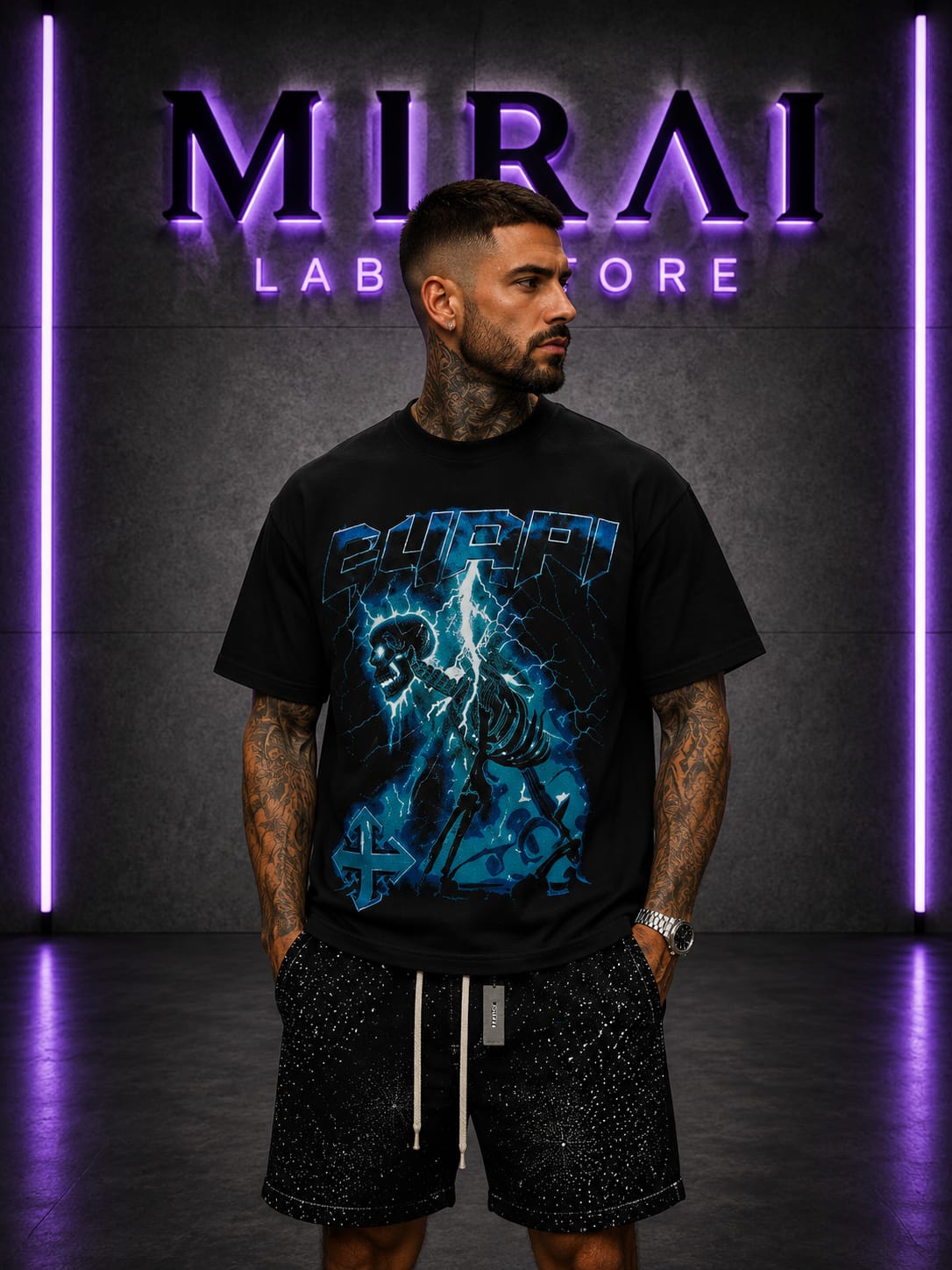 Electric Reaper Tee – Black