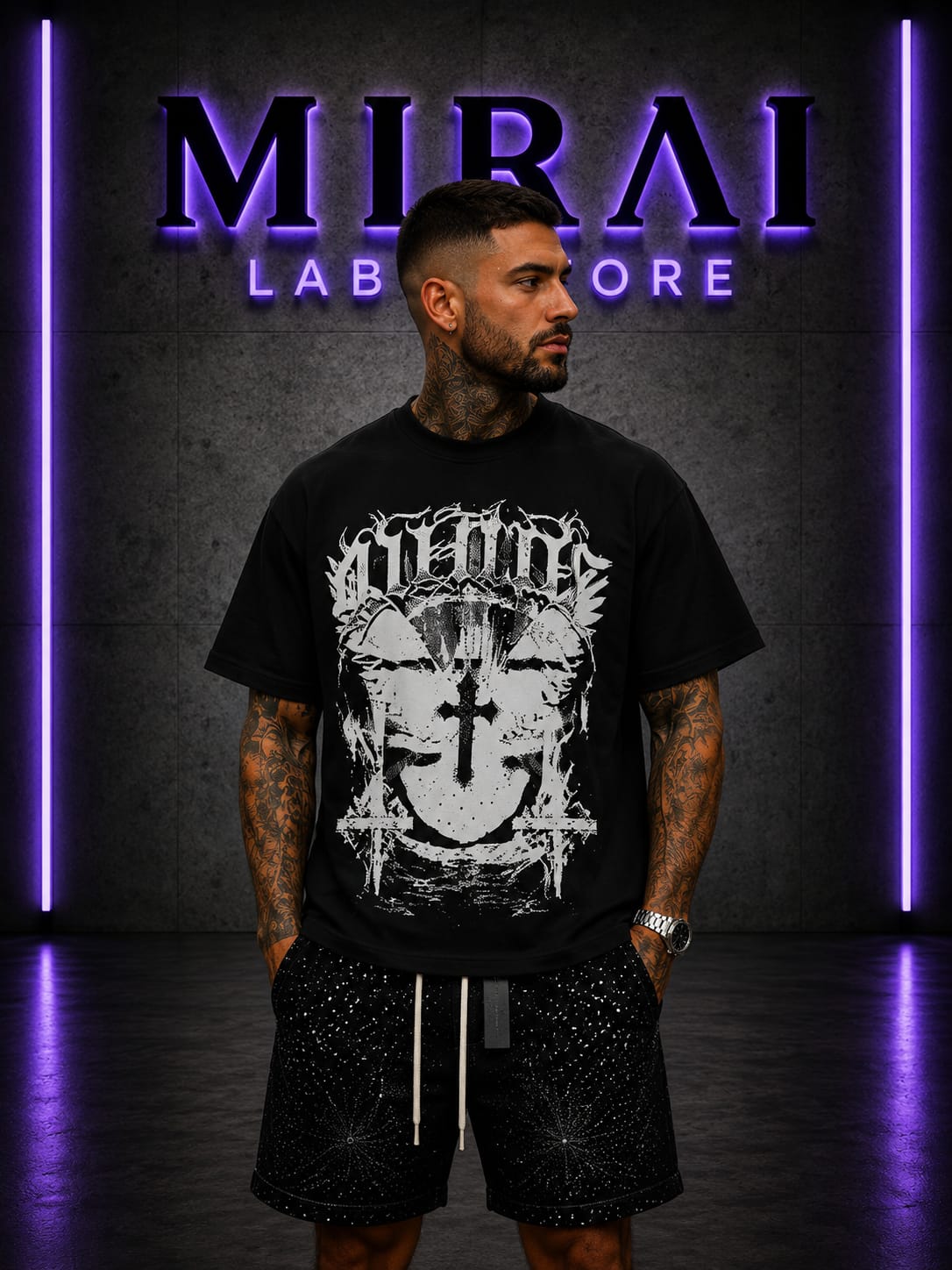 Sacred Static Tee – Black