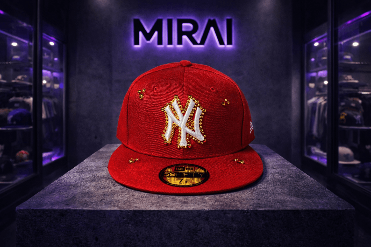 NY Yankees Crystal Red