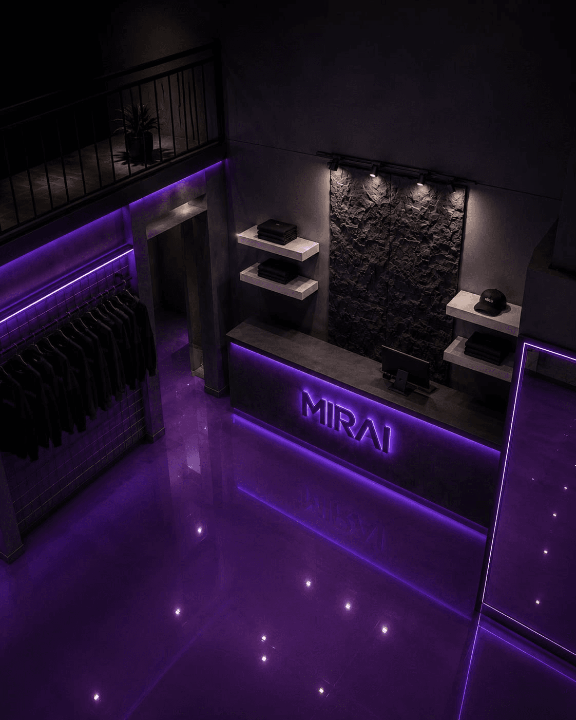 Lo spazio MIRΛI - Interno del negozio streetwear