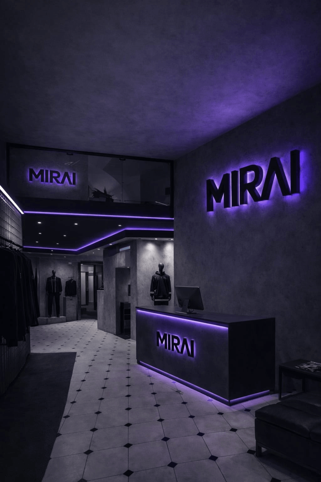 Lo spazio MIRAI - Interno del negozio streetwear