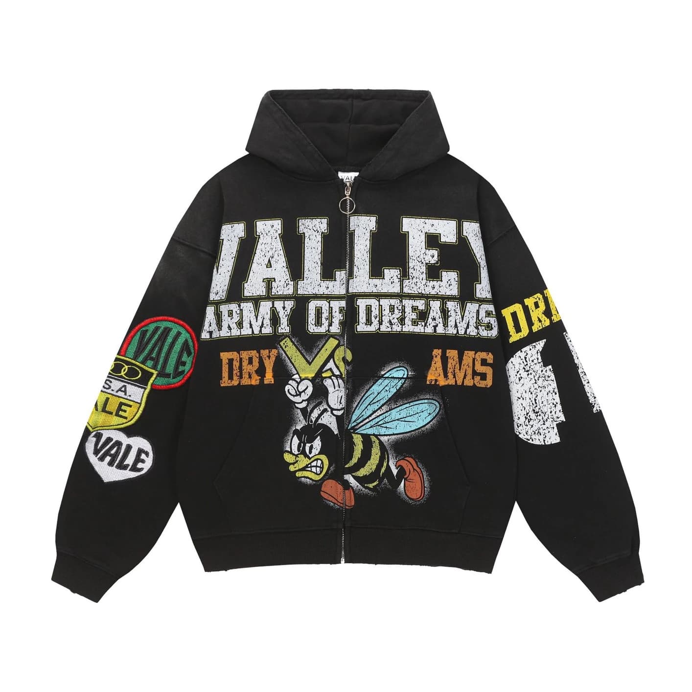 Army Of Dreams Bee Zip-Hoodie - Schwarz
